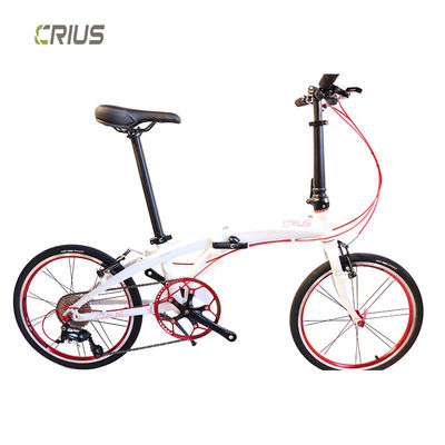 20 Inch Folding Bicycle with 9 Speed Gears and Portable Design Made of Alloy Material
