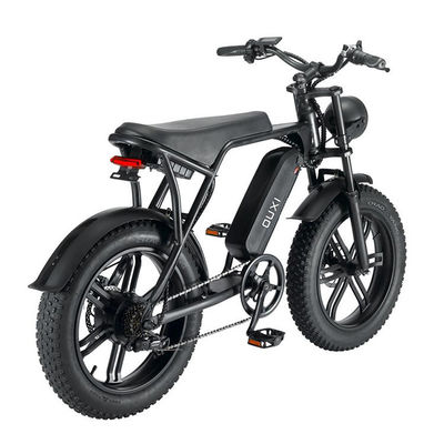 Powerful 750W V8 Motor 20 Inch Fat Tire Electric Mountain Bike With 48V 15ah Battery