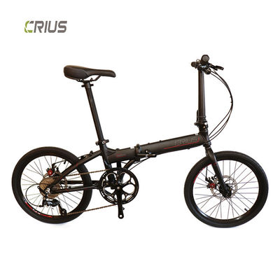 Crius 20 Inch Master D Mini Foldable Bike 9 Speed Metallic Black Aluminum Alloy Rim