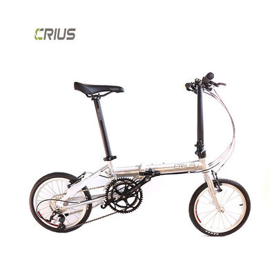 Outdoor Fitness 16 Inch Shadow Folding Bike With And Microshift R9 Rear Derailleur