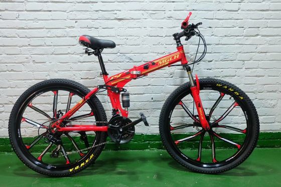20 Inch Fold Up Bicycles For Adults Steel Frame Inner Painting Length 1.33m