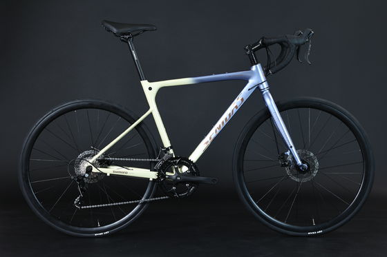 Carbon Fiber Welding Road Bike 700C 2*9s 1*9s AL Frame Nice Shape AL Hub And 10kg
