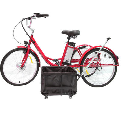 24 Inches Pink Multifunctional Adult Tricycle With Passenger Seat Removable