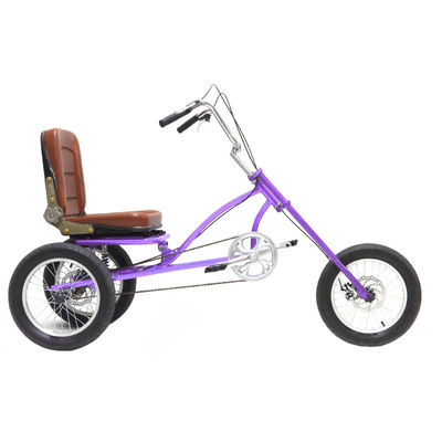 16" Single Speed Tricycle With Disc Brake 160mm High Carbon Steel Handlebars Stem