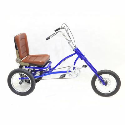 Front Rear Brake 16 Inch Adult Tricycle Trike With Aluminum Pedal And Single Speed