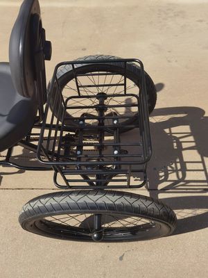 High Carbon Steel Frame 7 Speeds Cargo Trike With 24inch Thick Aluminum Alloy Wheels