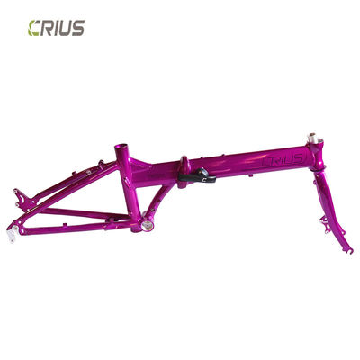 20" Aluminum Alloy Folding Bike Frame with Gloss Surface Processing Mode Suitable