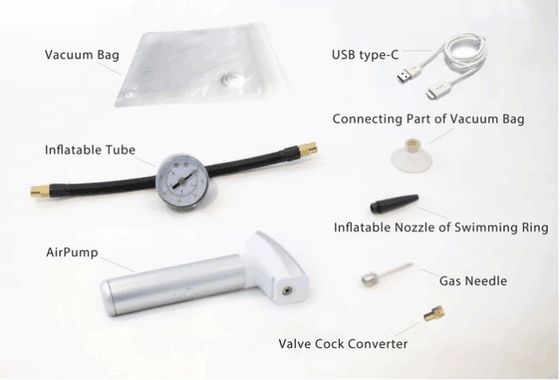 Portable Air Compressor Pump For Car And Electric Bicycle Pressure Gauge Included