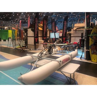 Resort Hotel Water Play Equipment Alloy Pedal Bike Floating Inflatable Water Bike