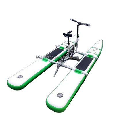Outdoor Water Sports Metal Water Bicycle With Inflatable Floating Propeller Bike