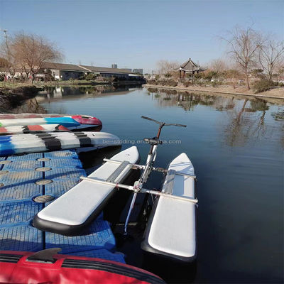 Outdoor Water Sports Metal Water Bicycle With Inflatable Floating Propeller Bike