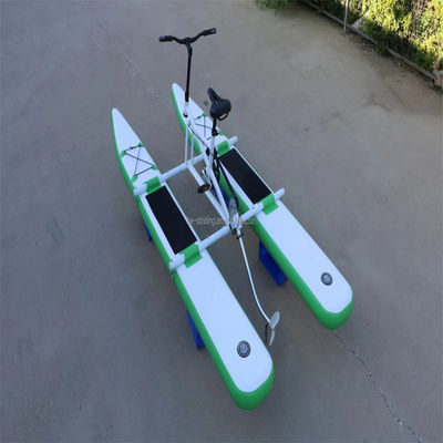 Outdoor Water Sports Metal Water Bicycle With Inflatable Floating Propeller Bike