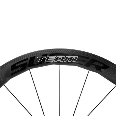 Carbon Fiber Superteam Road Bike Wheel Set 25mm Width 50mm Depth Ceramic Bearing Hubs