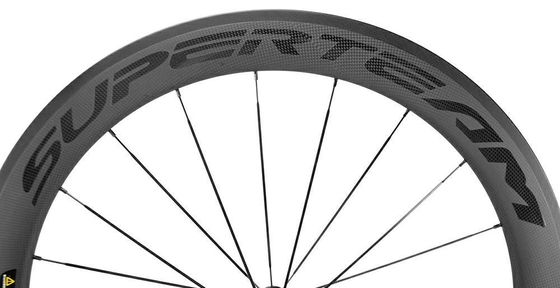 Customizable 45mm Carbon Fiber Road Bicycle Wheelset 700c 20 24h R13 Hub Carbon Wheels