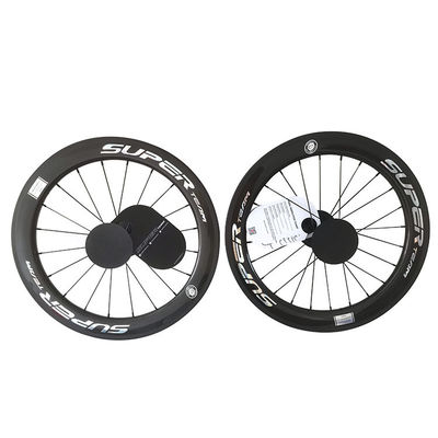 Black 451 Glossy 3K Rim Brake Ceramic Bearing Hub Blade Spokes Superteam Carbon Wheelset