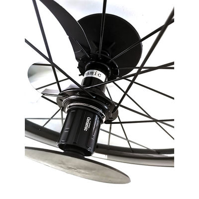 Black 451 Glossy 3K Rim Brake Ceramic Bearing Hub Blade Spokes Superteam Carbon Wheelset