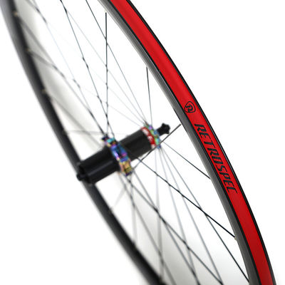 Retrospec 700c Wheel Set In Black With RS Hub Carbon Body And Galaxy Color 24/24 Holes