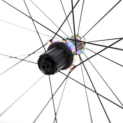 Retrospec 700c Wheel Set In Black With RS Hub Carbon Body And Galaxy Color 24/24 Holes