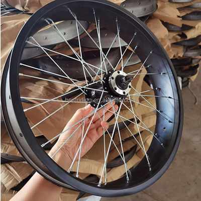 20*4.0 Double Wall Aluminum Wheelset For Electric Bicycles Sealed Bearing Hub Included
