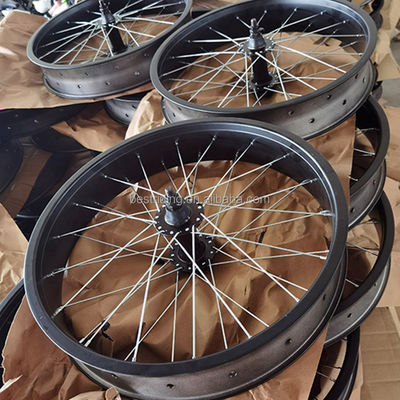 20*4.0 Double Wall Aluminum Wheelset For Electric Bicycles Sealed Bearing Hub Included