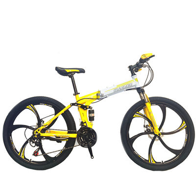 21 Speed 26" Steel Folding Frame Mountain Bicycle with SHIMANO Tourney Derailleur Set