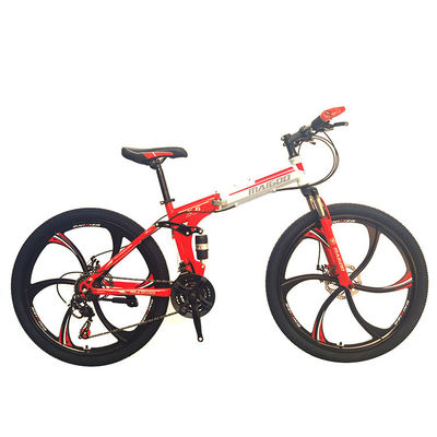 21 Speed 26" Steel Folding Frame Mountain Bicycle with SHIMANO Tourney Derailleur Set