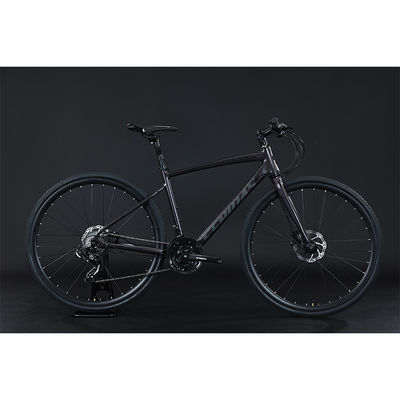 700*35C Tire Flat Bar Adventure Bike with Ordinary Pedal and Aluminum Fork Material