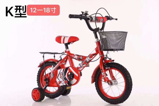 Steel Rim 12 Inch Kids Bike With Training Wheels Entry Level Bicycle For Children 12 14 16 18 20 Inches With Carrier