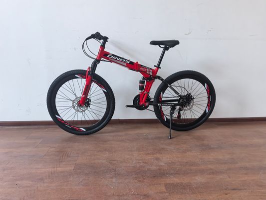 26 inch folding mountain bike with suspension 26" folding bike with disc brakes