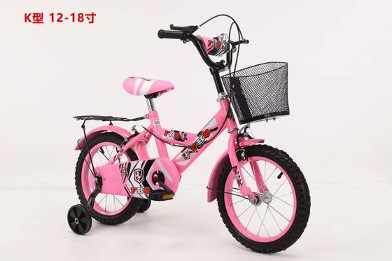 Steel Rim 12 Inch Kids Bike With Training Wheels Entry Level Bicycle For Children 12 14 16 18 20 Inches With Carrier